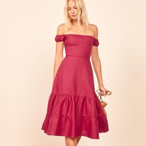 NWT Reformation Toulouse Dress in Red size 4